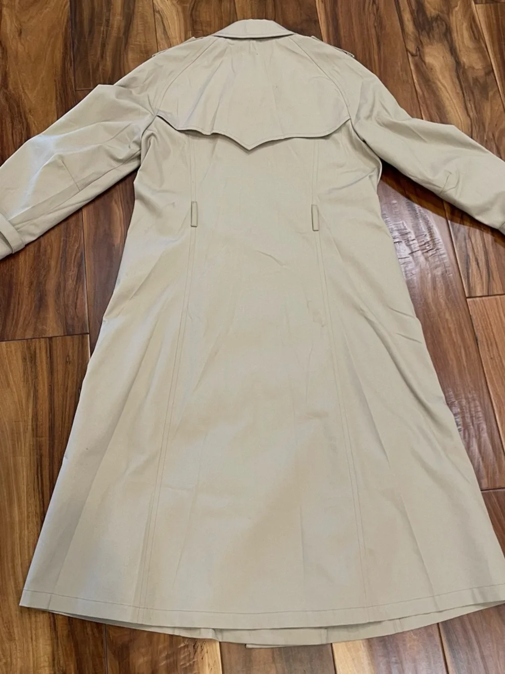 Vintage 80’s London Fog Khaki Double-Breasted Trench Coat woman’s size 12 - Picture 3 of 10